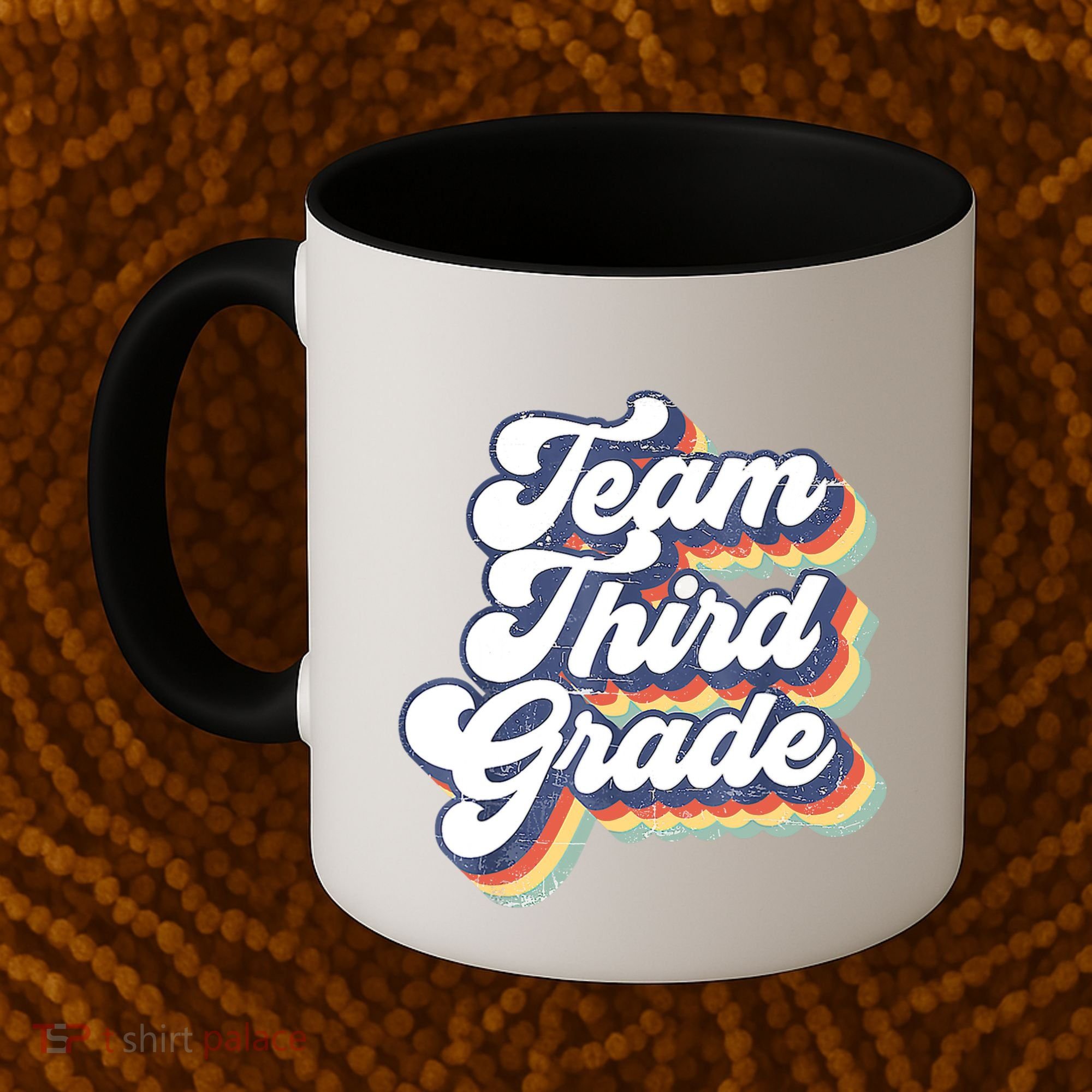 Retro Groovy Team Third Grade Back To School Teacher Student Gift Coffee Mug