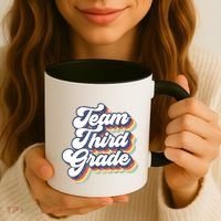 Retro Groovy Team Third Grade Back To School Teacher Student Gift Coffee Mug thumb 3