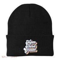 Retro Groovy Team Third Grade Back To School Teacher Student Gift Beanie thumb 0