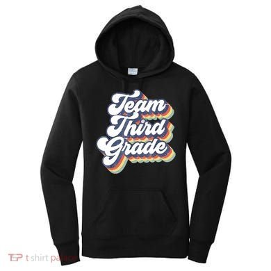 Retro Groovy Team Third Grade Back To School Teacher Student Gift Women's Hoodie