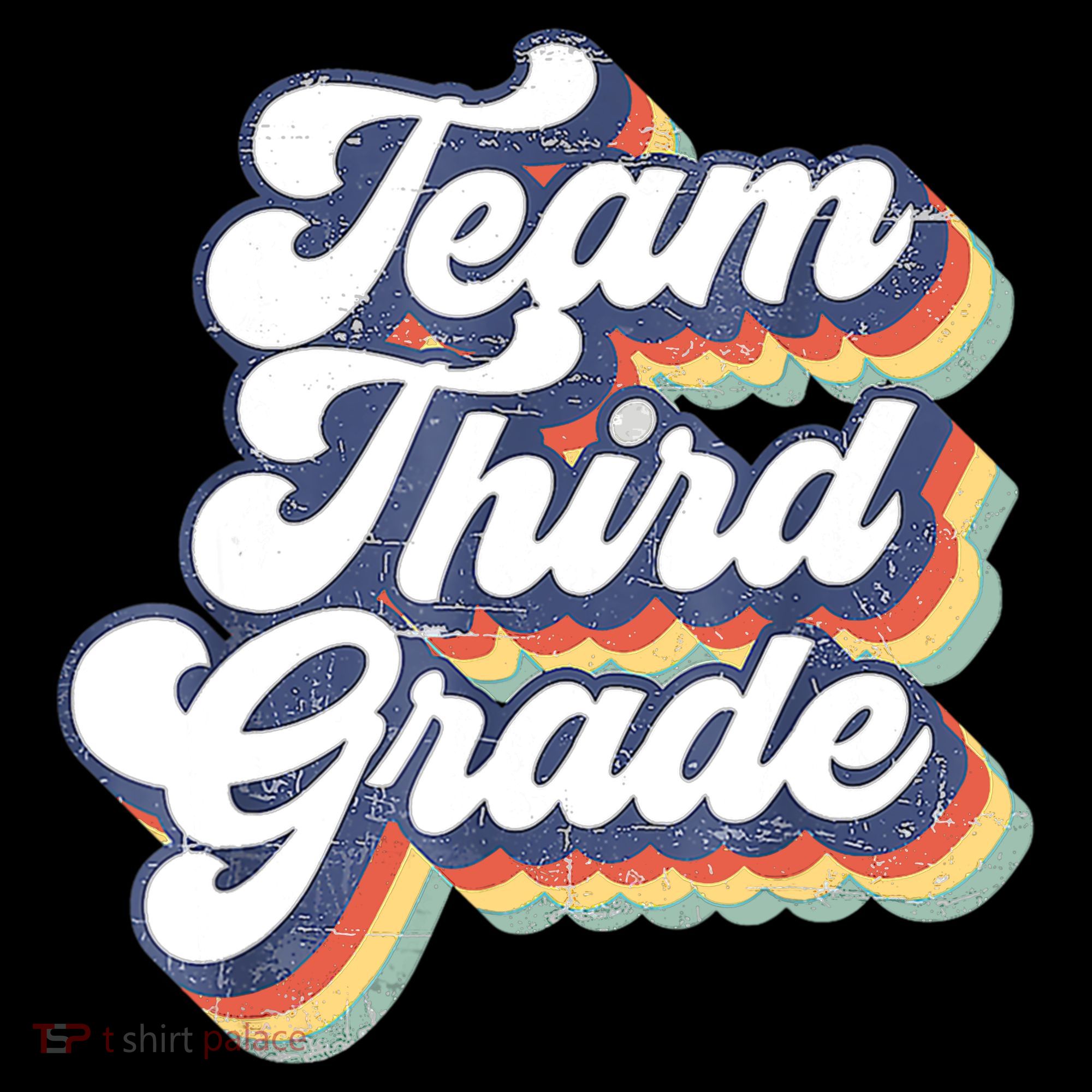 Retro Groovy Team Third Grade Back To School Teacher Student Gift Women's Hoodie