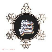 Retro Groovy Team Third Grade Back To School Teacher Student Gift Ornament thumb 0