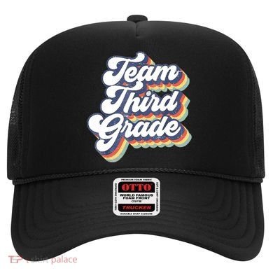 Retro Groovy Team Third Grade Back To School Teacher Student Gift Hat