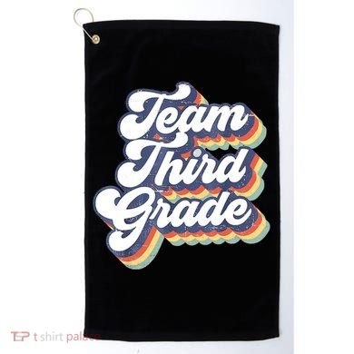 Retro Groovy Team Third Grade Back To School Teacher Student Gift Golf Towel