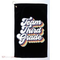 Retro Groovy Team Third Grade Back To School Teacher Student Gift Golf Towel thumb 0