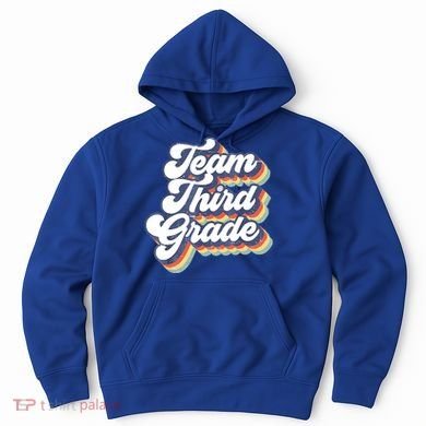 Retro Groovy Team Third Grade Back To School Teacher Student Gift Hoodie