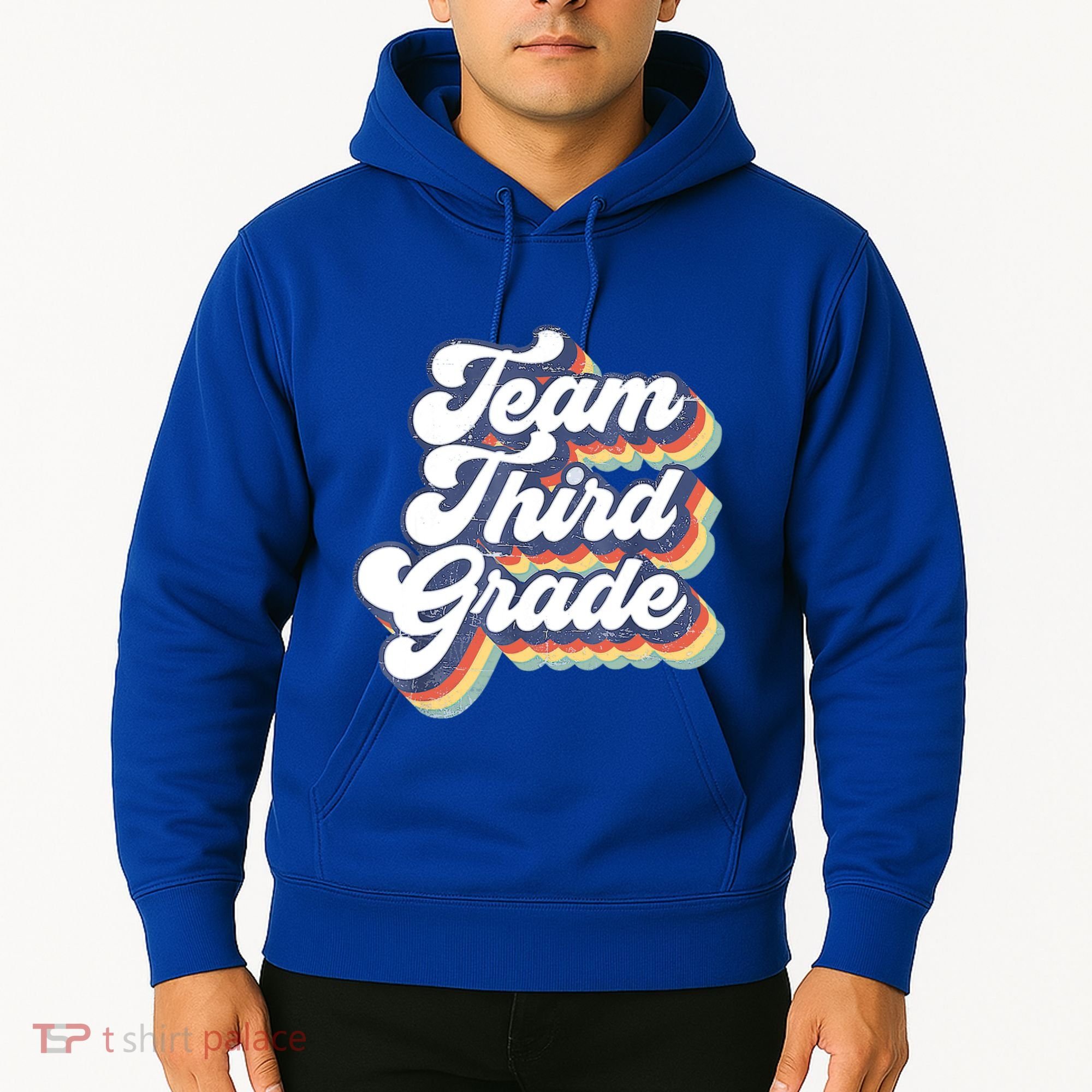 Retro Groovy Team Third Grade Back To School Teacher Student Gift Hoodie