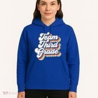 Retro Groovy Team Third Grade Back To School Teacher Student Gift Hoodie thumb 5