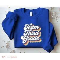Retro Groovy Team Third Grade Back To School Teacher Student Gift Sweatshirt thumb 2