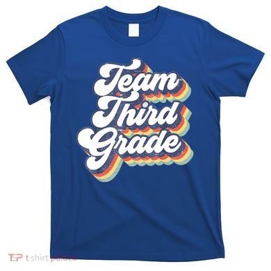 Retro Groovy Team Third Grade Back To School Teacher Student Gift T-Shirt