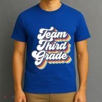 Retro Groovy Team Third Grade Back To School Teacher Student Gift T-Shirt thumb 3