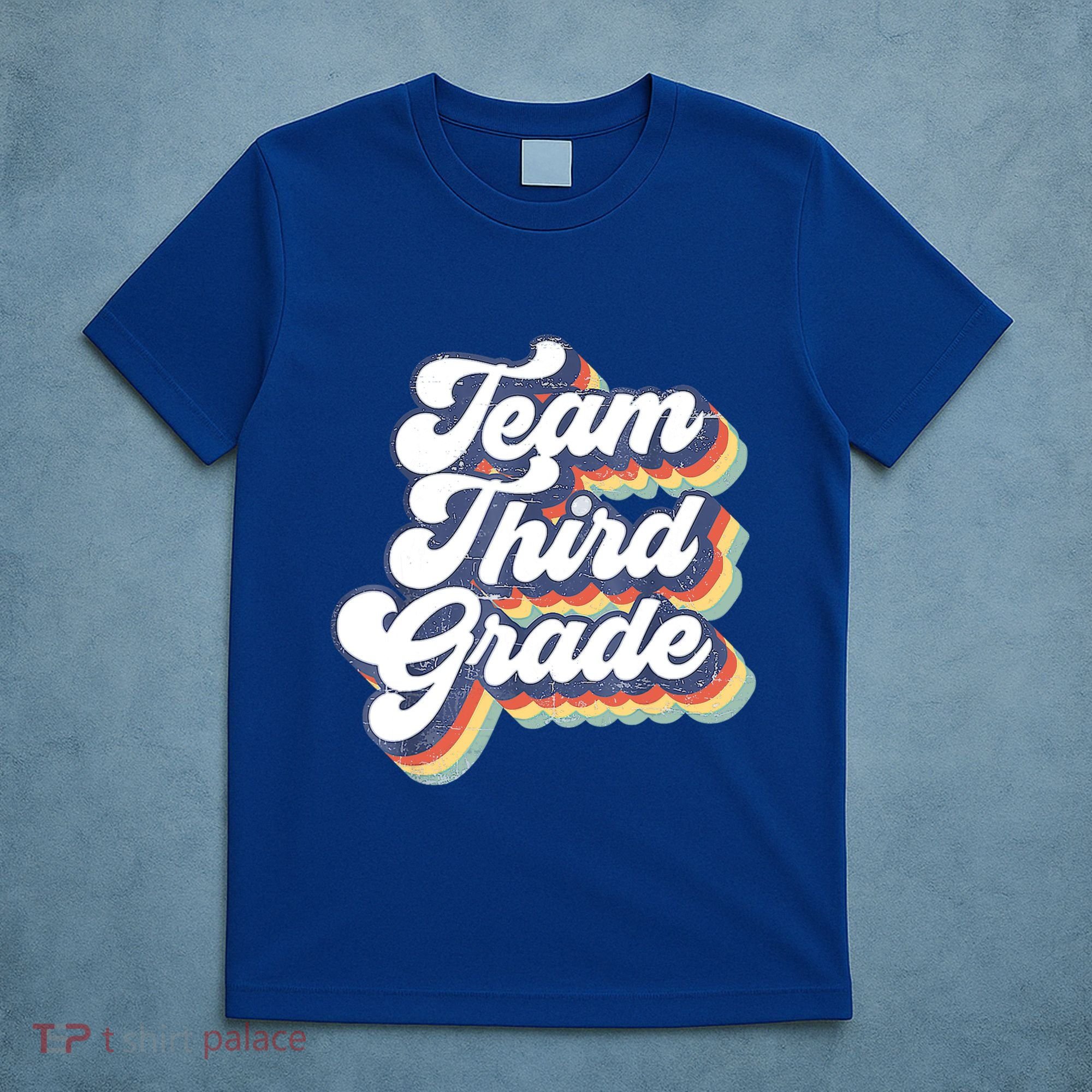 Retro Groovy Team Third Grade Back To School Teacher Student Gift T-Shirt