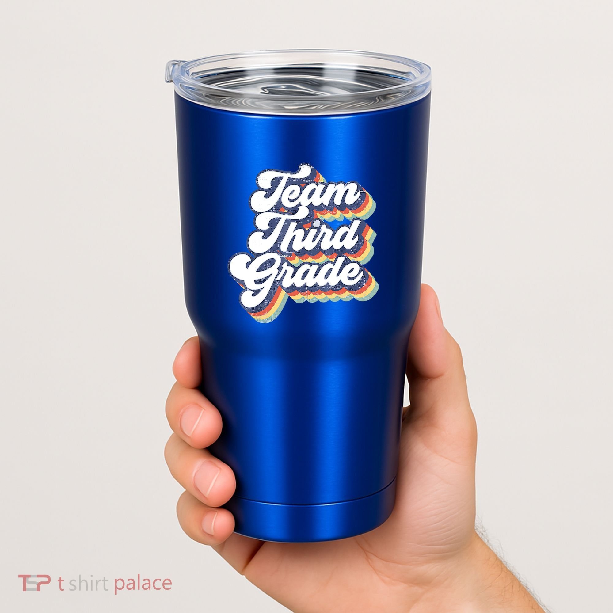 Retro Groovy Team Third Grade Back To School Teacher Student Gift Tumbler