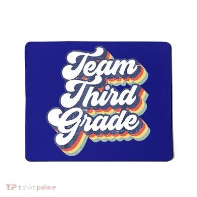 Retro Groovy Team Third Grade Back To School Teacher Student Gift Mousepad