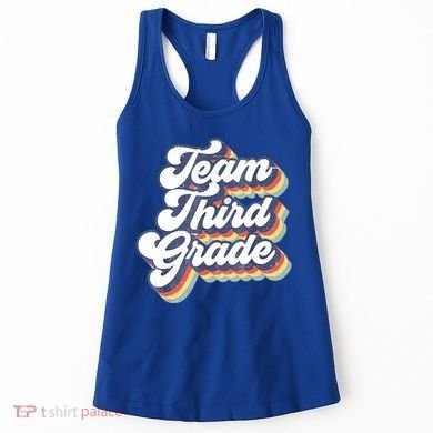 Retro Groovy Team Third Grade Back To School Teacher Student Gift Women's Tank Top
