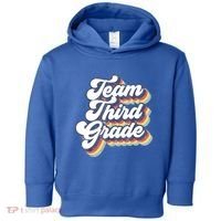 Retro Groovy Team Third Grade Back To School Teacher Student Gift Toddler Hoodie thumb 0