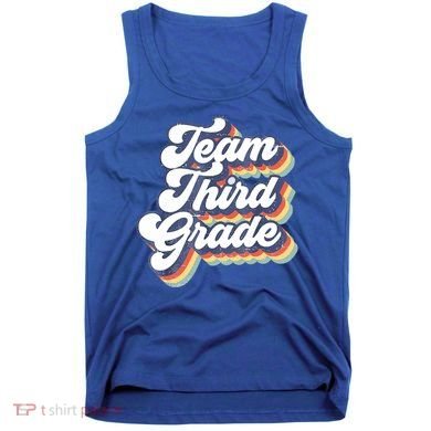 Retro Groovy Team Third Grade Back To School Teacher Student Gift Tank Top