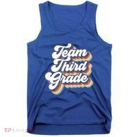 Retro Groovy Team Third Grade Back To School Teacher Student Gift Tank Top thumb 0
