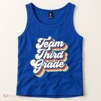 Retro Groovy Team Third Grade Back To School Teacher Student Gift Tank Top thumb 2