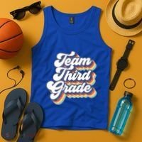Retro Groovy Team Third Grade Back To School Teacher Student Gift Tank Top thumb 4
