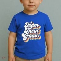 Retro Groovy Team Third Grade Back To School Teacher Student Gift Toddler T-Shirt thumb 2