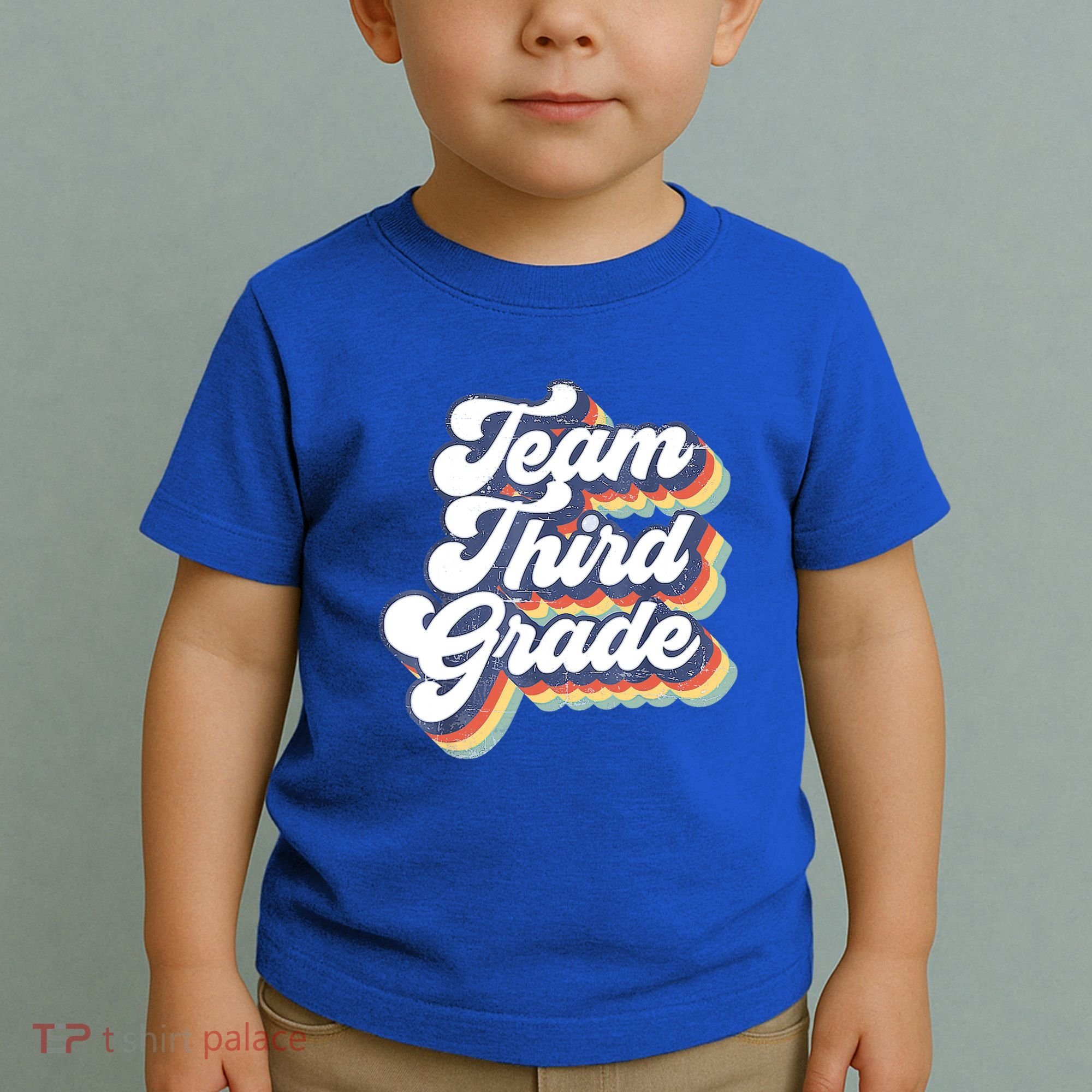 Retro Groovy Team Third Grade Back To School Teacher Student Gift Toddler T-Shirt