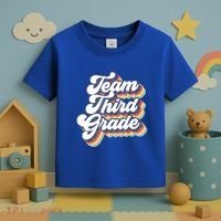 Retro Groovy Team Third Grade Back To School Teacher Student Gift Toddler T-Shirt thumb 3