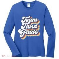 Retro Groovy Team Third Grade Back To School Teacher Student Gift Women's Long Sleeve Shirt thumb 0