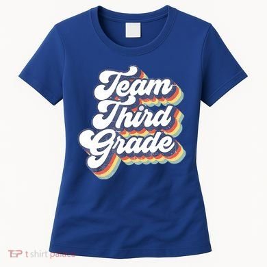 Retro Groovy Team Third Grade Back To School Teacher Student Gift Women's T-Shirt