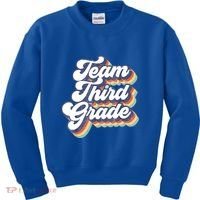Retro Groovy Team Third Grade Back To School Teacher Student Gift Kids Sweatshirt thumb 0