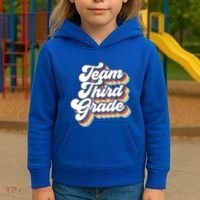 Retro Groovy Team Third Grade Back To School Teacher Student Gift Kids Hoodie thumb 3