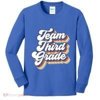 Retro Groovy Team Third Grade Back To School Teacher Student Gift Kids Long Sleeve Shirt thumb 0