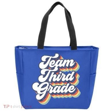 Retro Groovy Team Third Grade Back To School Teacher Student Gift Tote Bag