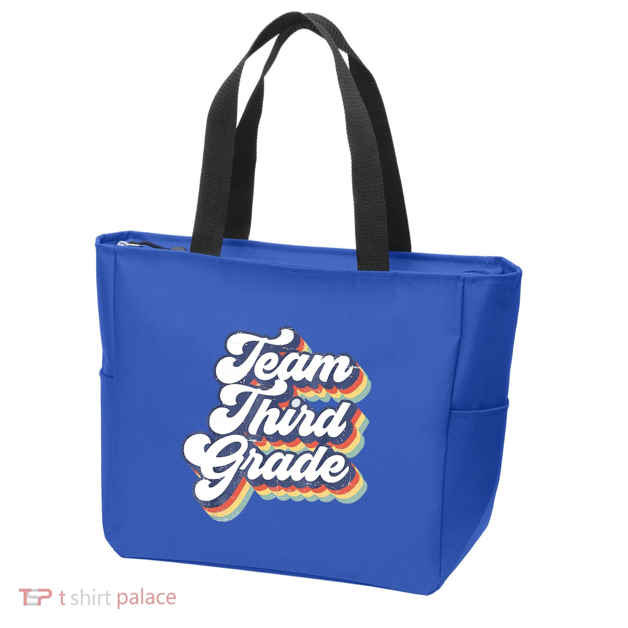 Retro Groovy Team Third Grade Back To School Teacher Student Gift Tote Bag