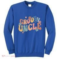 Retro Groovy Uncle Flower Power Hippie Family Groovy Vibes Gift Sweatshirt thumb 0