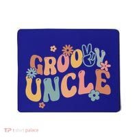 Retro Groovy Uncle Flower Power Hippie Family Groovy Vibes Gift Mousepad thumb 0