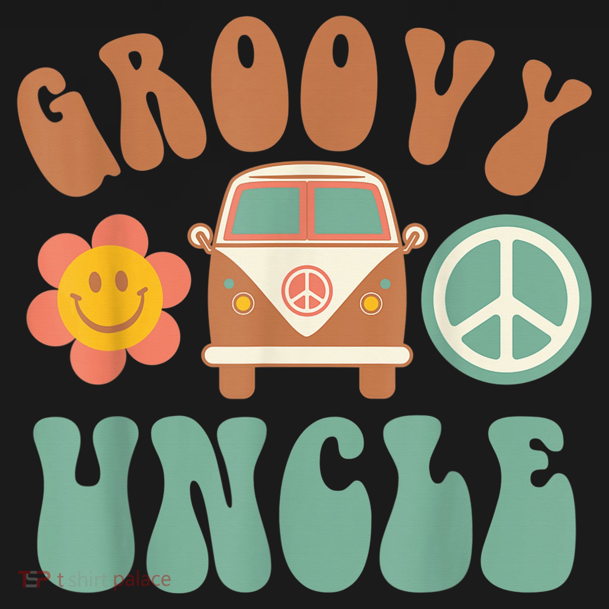 Retro Groovy Uncle Matching Family Birthday Party Ornament
