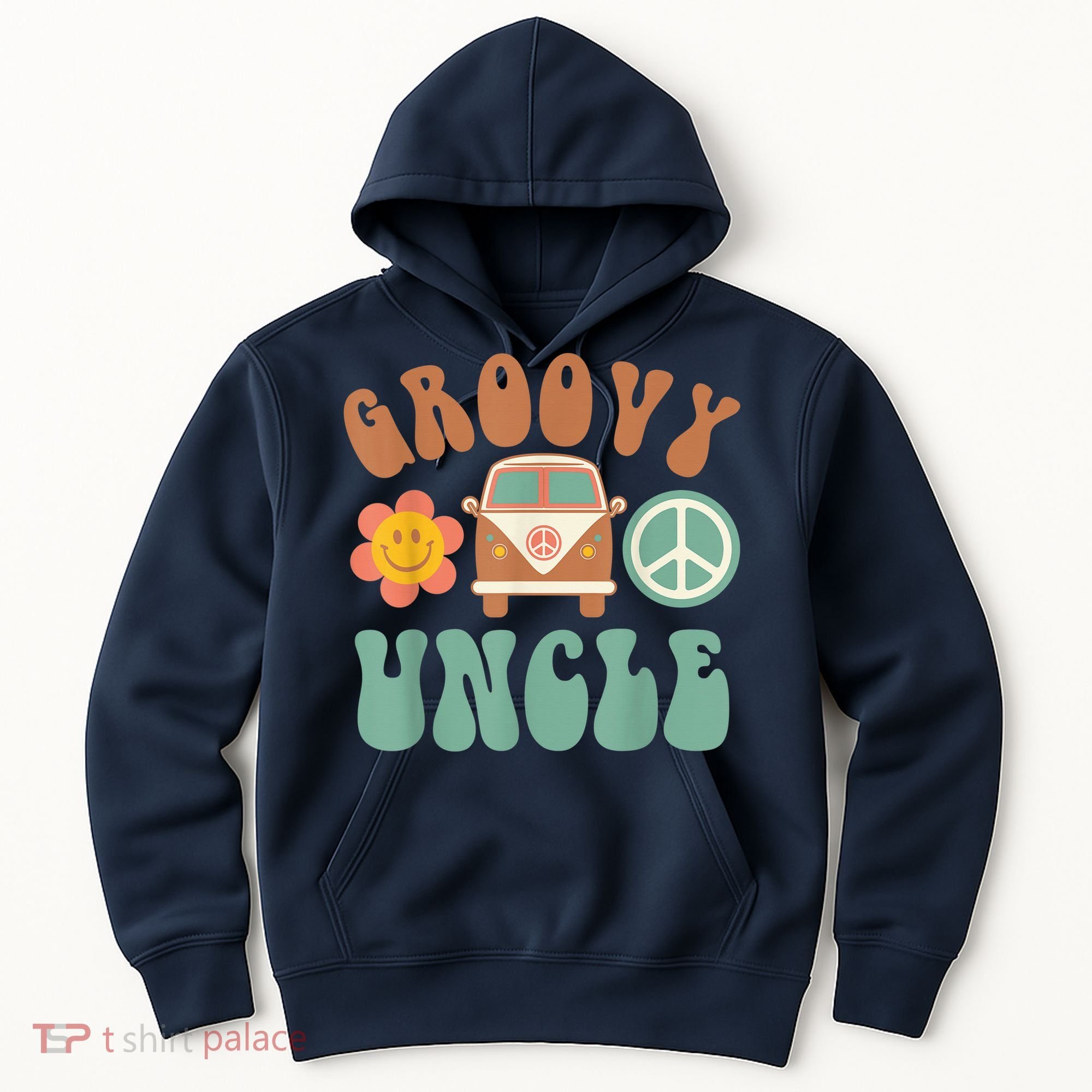 Retro Groovy Uncle Matching Family Birthday Party Hoodie