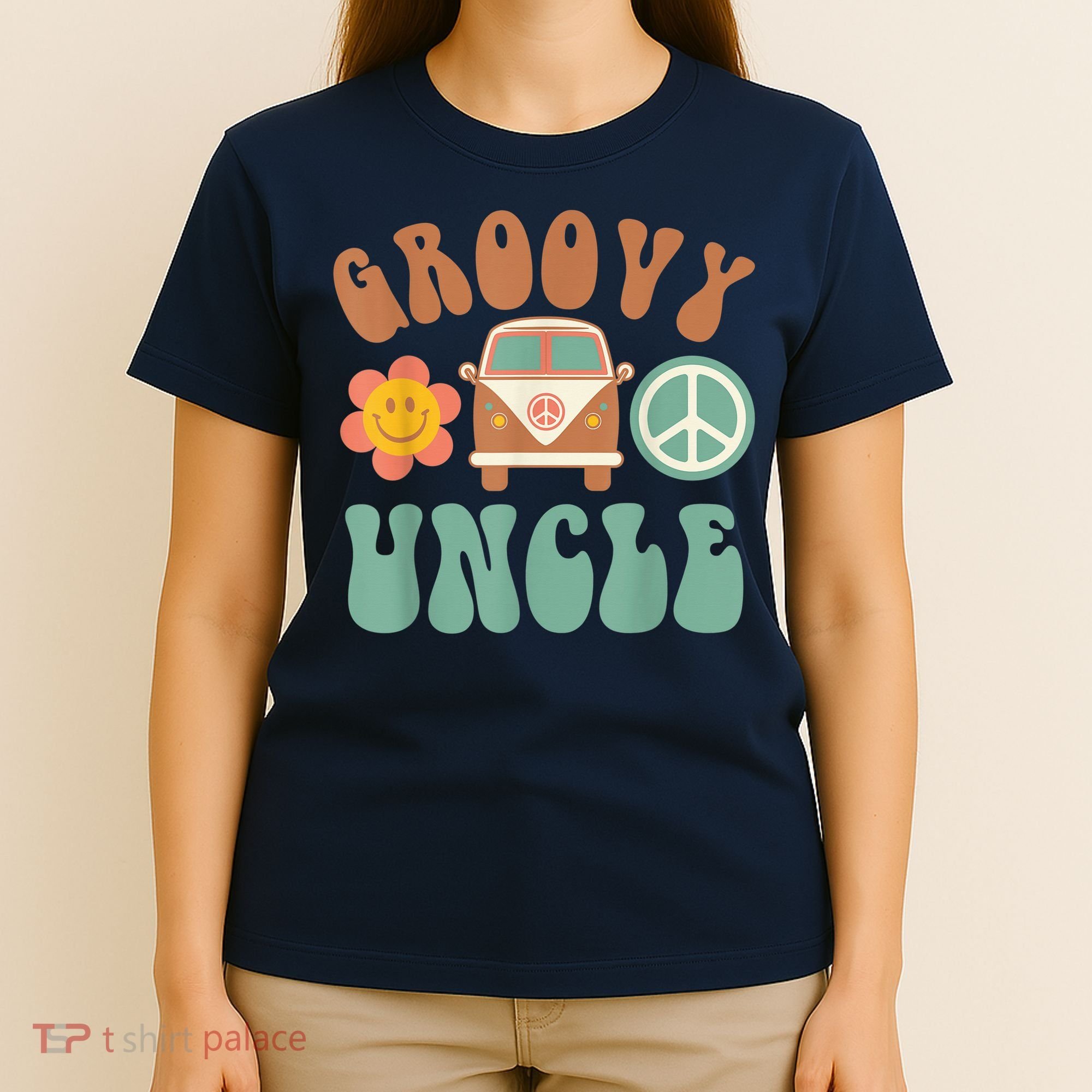 Retro Groovy Uncle Matching Family Birthday Party T-Shirt