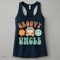 Retro Groovy Uncle Matching Family Birthday Party Women's Tank Top thumb 3