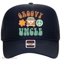Retro Groovy Uncle Matching Family Birthday Party Hat thumb 0