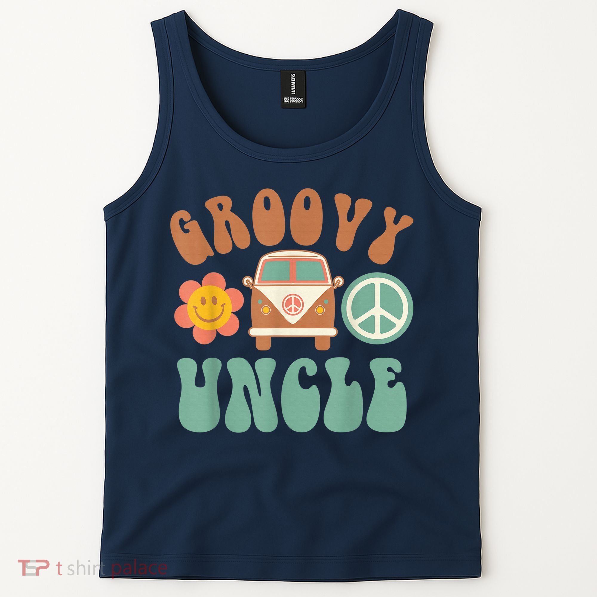 Retro Groovy Uncle Matching Family Birthday Party Tank Top