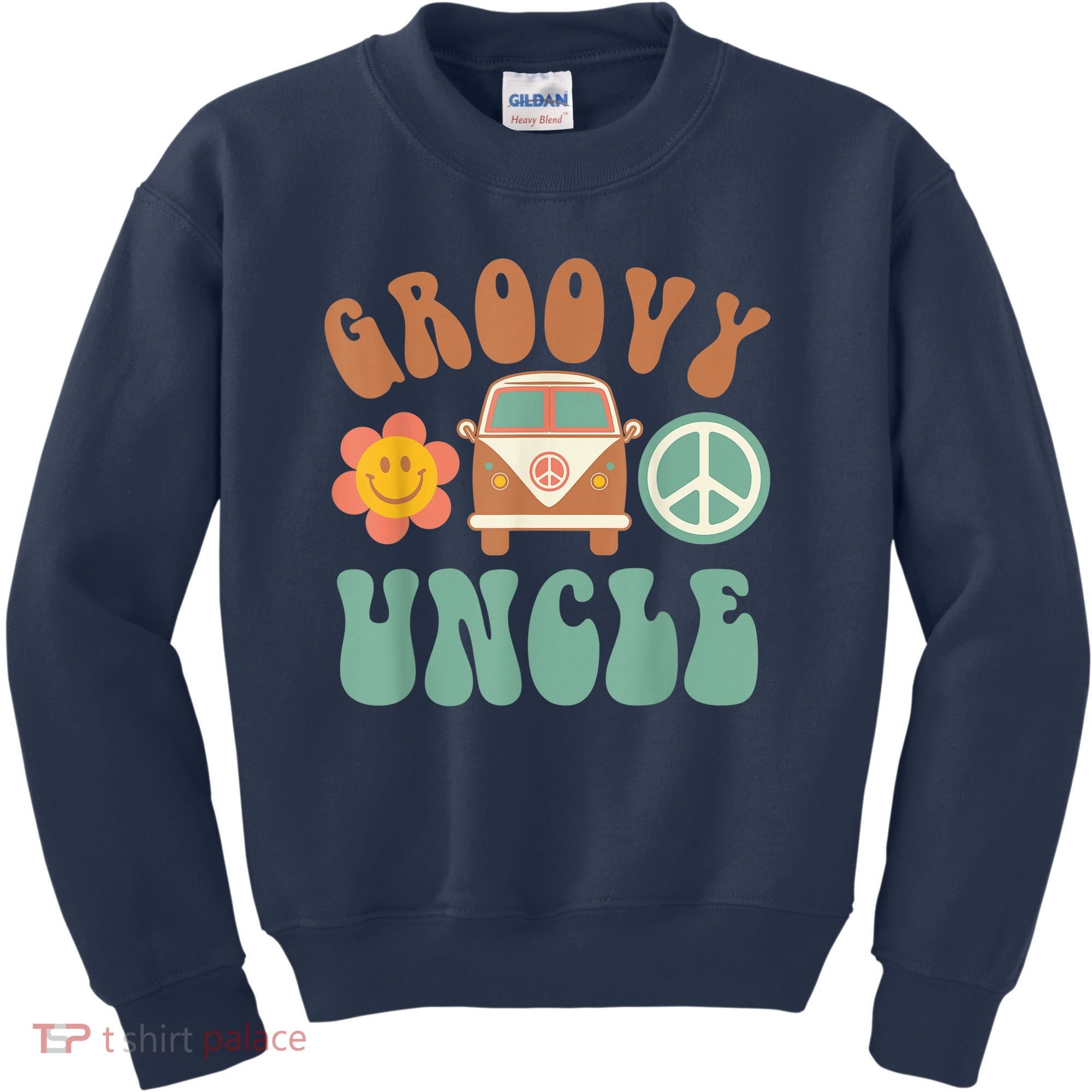 Retro Groovy Uncle Matching Family Birthday Party Kids Sweatshirt