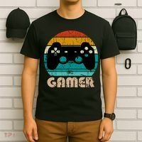 Retro Gamer Video Games Player Gaming Boys Teens Men T-Shirt thumb 6