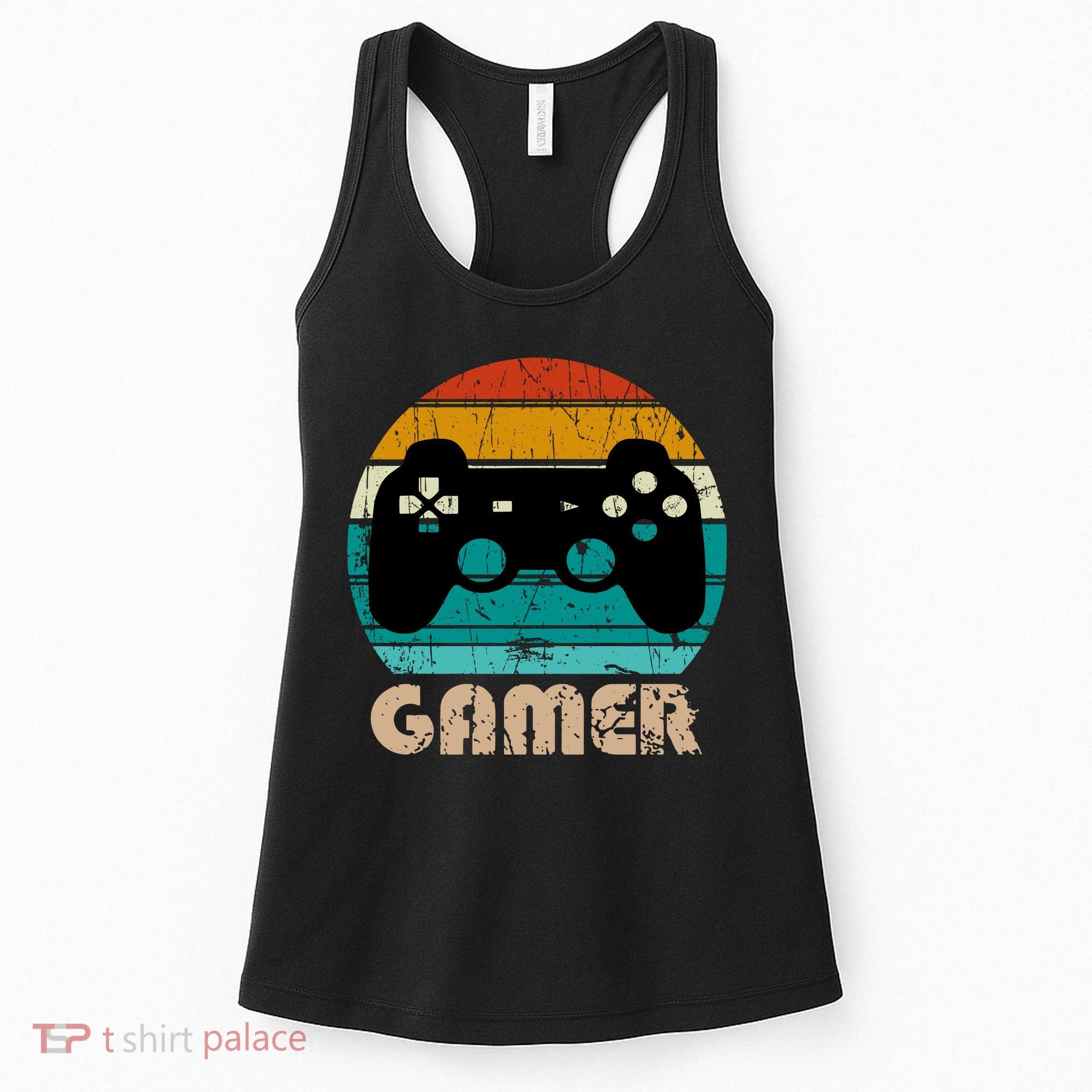 Retro Gamer Video Games Player Gaming Boys Teens Men Women's Tank Top