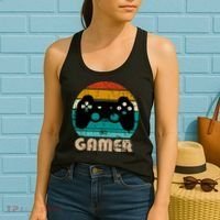 Retro Gamer Video Games Player Gaming Boys Teens Men Women's Tank Top thumb 2