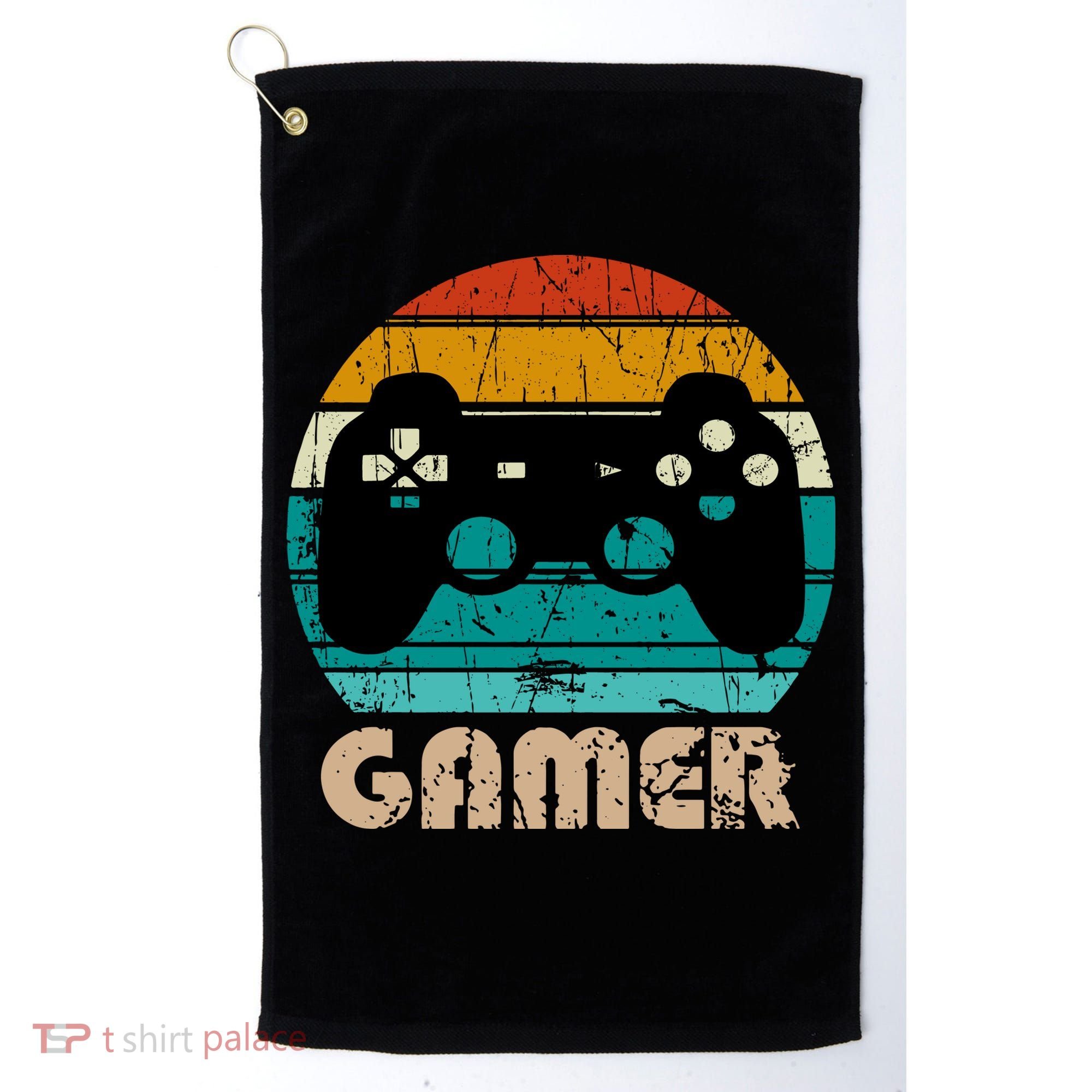 Retro Gamer Video Games Player Gaming Boys Teens Men Golf Towel