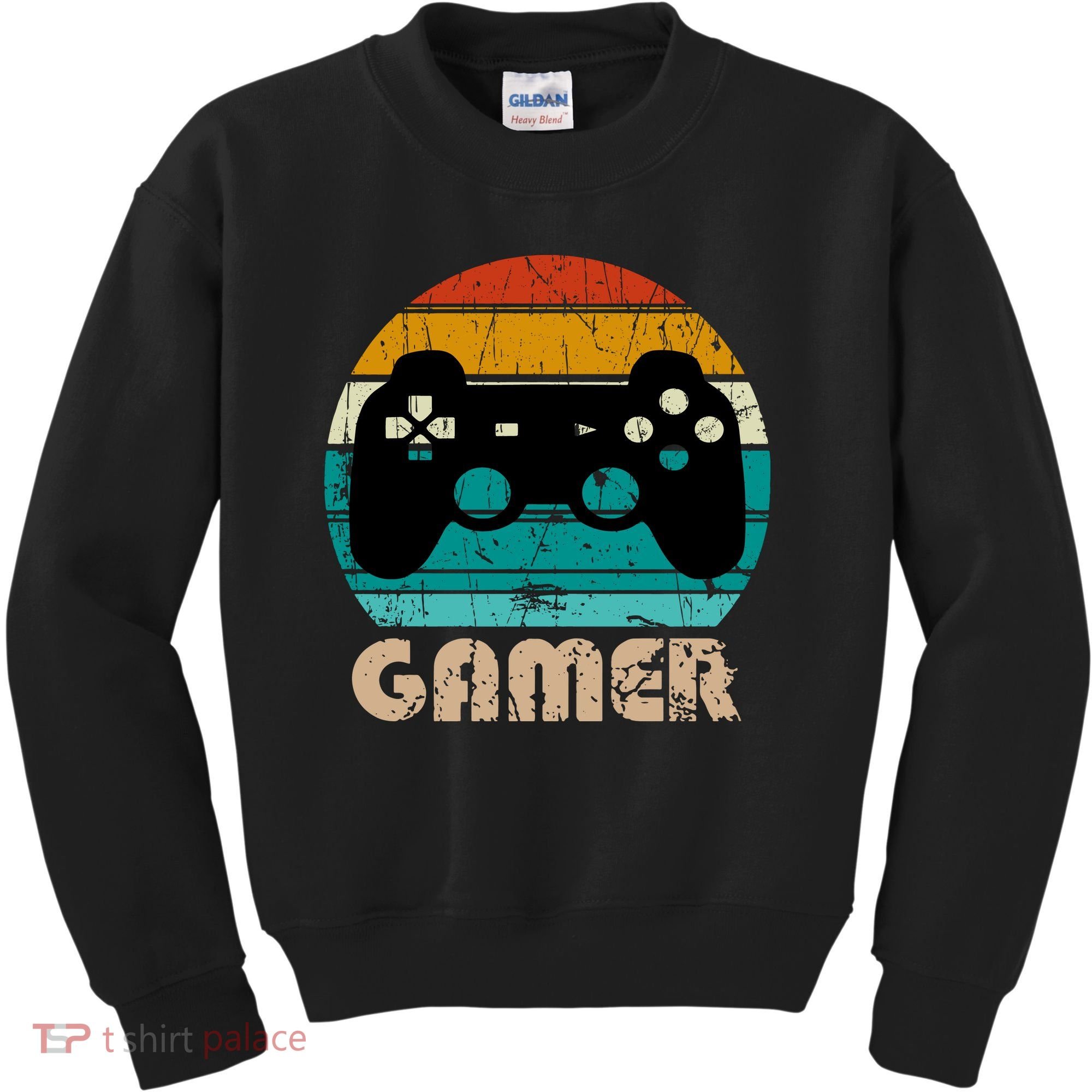 Retro Gamer Video Games Player Gaming Boys Teens Men Kids Sweatshirt