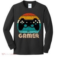 Retro Gamer Video Games Player Gaming Boys Teens Men Kids Long Sleeve Shirt thumb 0