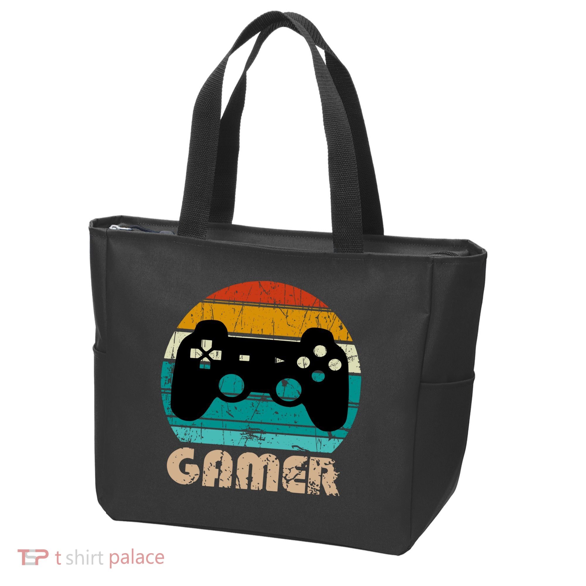 Retro Gamer Video Games Player Gaming Boys Teens Men Tote Bag